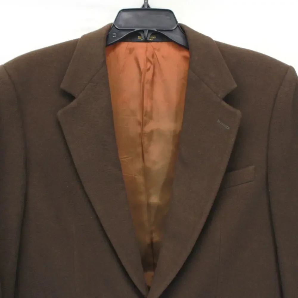 Christian Aujard Vtg Wool Blend Blazer Jacket Pocket Lining Classic Size 42R